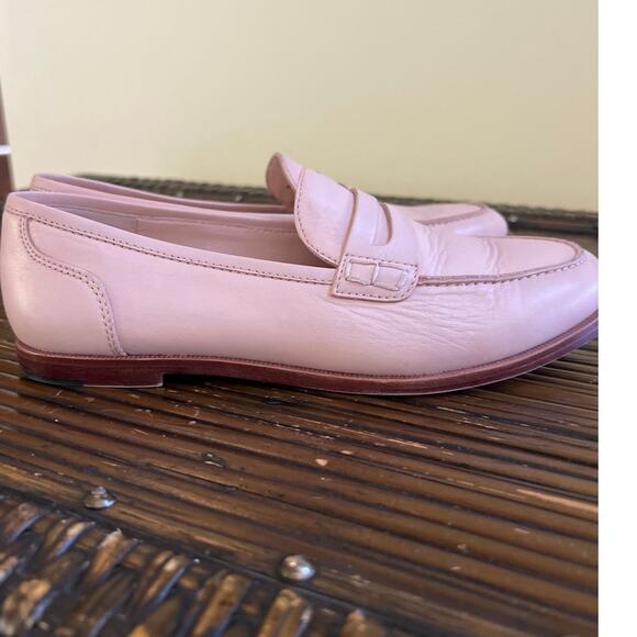 J. Crew Ryan Penny Loafer Sun Washed Pink Women's Size 7 Soft Leather Preppy EUC - Picture 6 of 9